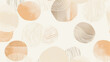 Scandinavian inspired pattern illustration. Minimal light airy cream and beige contemporary