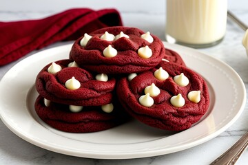 Sticker - red velvet cookies with white chocolate chips