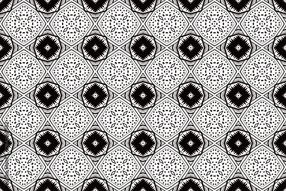 Seamless Fashion Texture Fabric Textile Graphic Tile Art Symmetric ...