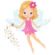 Beautiful fairy girl vector cartoon illustration