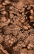 Bubbled liquid organic seamless texture in fluid pouring style in earth tones. Modern combination of luxury contemporary art mystical fluid acrylic texture for apparel, bedding, package, home decor.