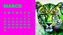 March 2024 Leopard Calendar 