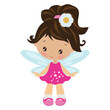 Beautiful little fairy girl vector cartoon illustration