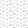 Horse bits in geometric seamless pattern, vector illustration