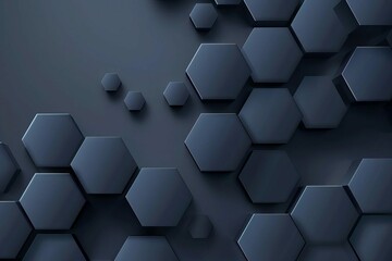 Poster - modern grey geometric hexagonal background for website header digital ilustration