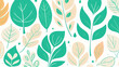 foliage, natural branches, green leaves, herbs, plants hand drawn in watercolor on a white background