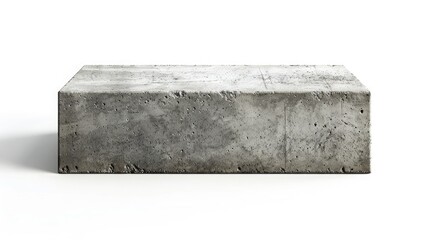 Wall Mural - Gray Cement Cinder Block Isolated On White Background