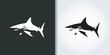 shark logo set 