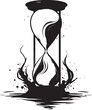 Inked Sands Timepiece Logo Vector Sands of Time Hourglass Emblem Icon