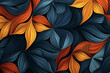Rainbow leaves pattern_colorful leaf pattern_premium leaves art

