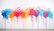 colorful paint hand splashes