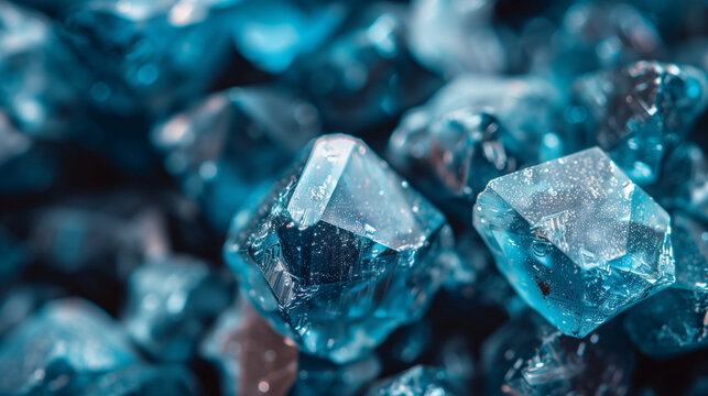 rough raw diamond blue color