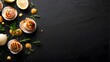 Cooking grilled scallops in a creamy butter lemon or Cajun spicy dripping sauce with herbs is the dish of a fine dining chef. The recipe is displayed as a broad banner poster on a black background 