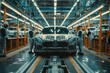 © RealizeXL - Workers inspecting a luxury car on an assembly line in a modern factory.