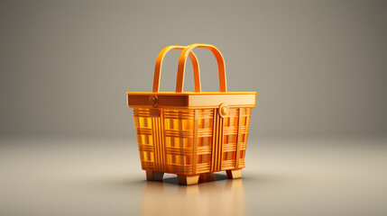 Canvas Print - shopping basket icon 3d