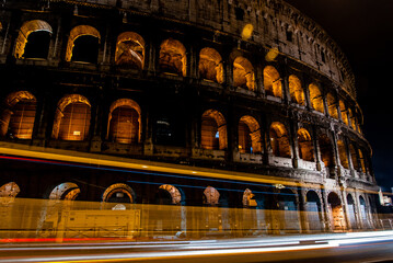 Wall Mural - Rome, Italy - May 2 2013: The night view of Colosseum in Rome