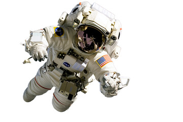 Wall Mural - astronaut floating in space on transparent background png file