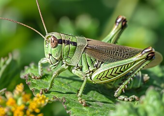 Wall Mural - Closeup of Grasshopper