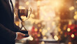 Gold Cup for achievements close-up, business concept