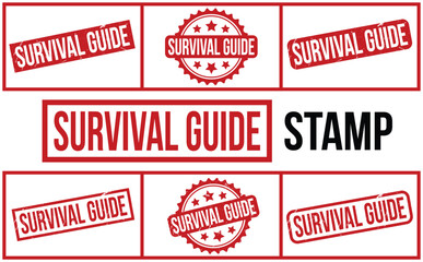 Wall Mural - Survival Guide Rubber Stamp set Vector