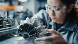 Fototapeta Londyn - Engineers 3D Printing Automotive Parts