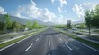 © Nadeem - photorealistic highway on town background Generated with Ai tools