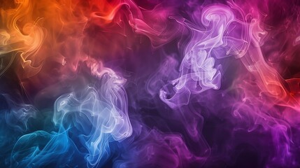 Poster - the beauty and drama of colored smoke against a velvety black background