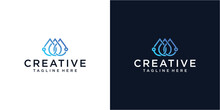 Water Drop Tech Logo Design Template.