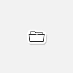 Poster - Folder icon sticker isolated on gray background