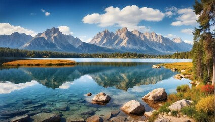 Poster - lake in the mountains