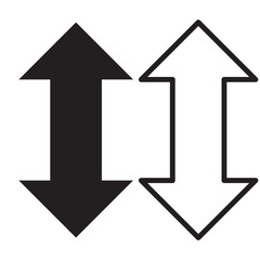 Wall Mural - long arrow vector icon. black horizontal double arrow. vector design
