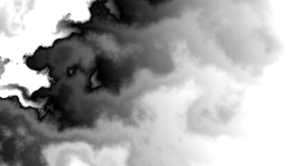 Aufkleber - Black smoke steam isolated transparent background. Fog and mist effect for text or space. Overlay with transparent background