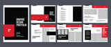 Fototapeta  - graphic design portfolio design template, designer product proposal portfolio layout 