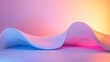a pink and blue gradient curved shape white background, for banner, poster, mockup, wallpaper, high quality, aspect ratio 3:1