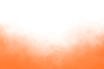 Wall Mural - orange fog or smoke effect isolated on transparent white background. steam explosion special effect.