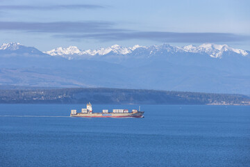 Wall Mural - ship in the sea