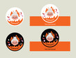 Nam Prik Thai Chili Paste Sauce Label Sticker and Banner Sticker . Logo vector design.