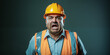 Shocked Construction Worker. Strategies for Workplace Wellbeing and Mental Health