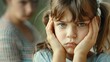 © BG_Illustrations - Young Girl Distressed by Adult Conflict in Foreground