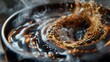 AI generated illustration of Steaming coffee cup with rising steam