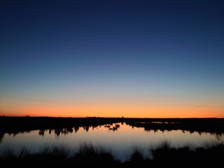 Wall Mural - Scenic view of a beautiful sunset in the sky in Germany in the evening