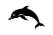  dolphin silhouette vector art illustration 
