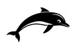  dolphin silhouette vector art illustration 
