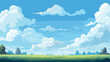 Blue sky with clouds background. vector illustration