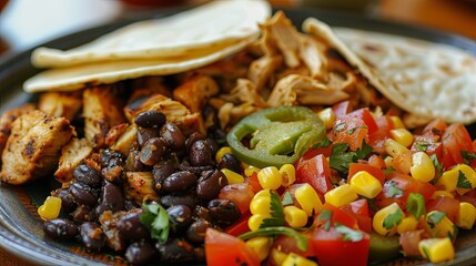 Wall Mural - Mexican Chicken Lunch Bowls