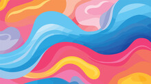 Colorful Abstract Background With Swirls .. 2d Flat