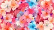 pop art style of sakura flowers funny seamless pattern