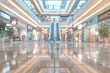 © masud - Modern Mall Interior: A contemporary shopping center with gleaming floors, escalators, and a minimalist aesthetic, evokes a sense of spaciousness and consumerism.