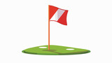 Fototapeta Londyn - Golf flag icon. Simple illustration of golf flag vector