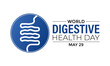 World Digestive Health Day design vector. May 29. Stomach health Awareness Campaign Template. Banner poster, flyer and background design.